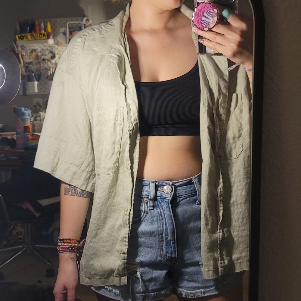 linen button up